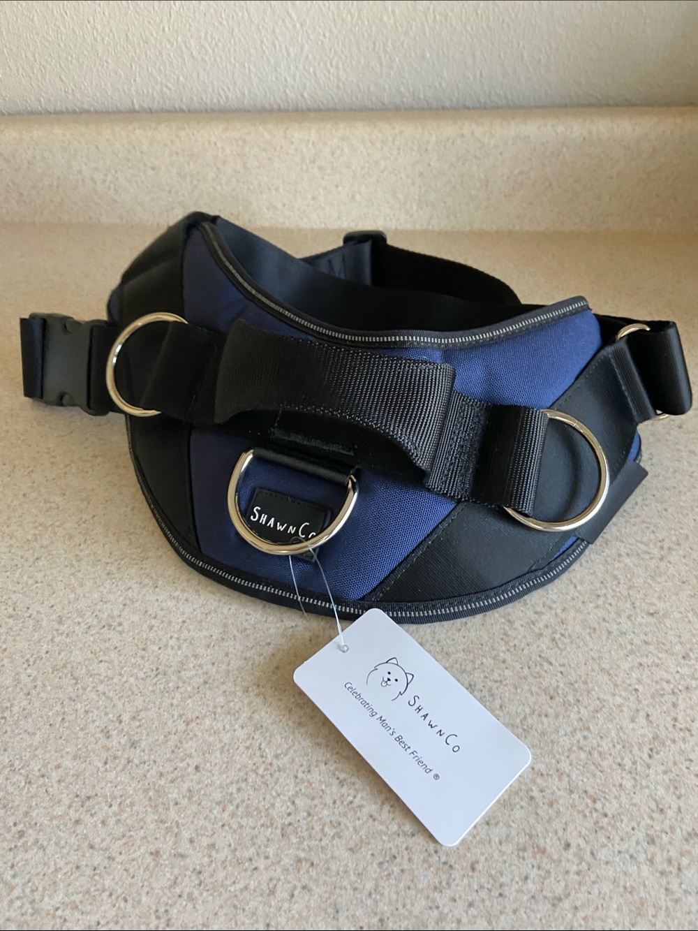 ShawnCo Essential Dog Harness XL Pacific Blue No Pull Adjustable NEW